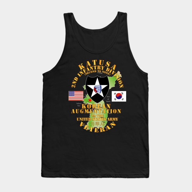 KATUSA - 2nd ID w Korea Map Tank Top by twix123844